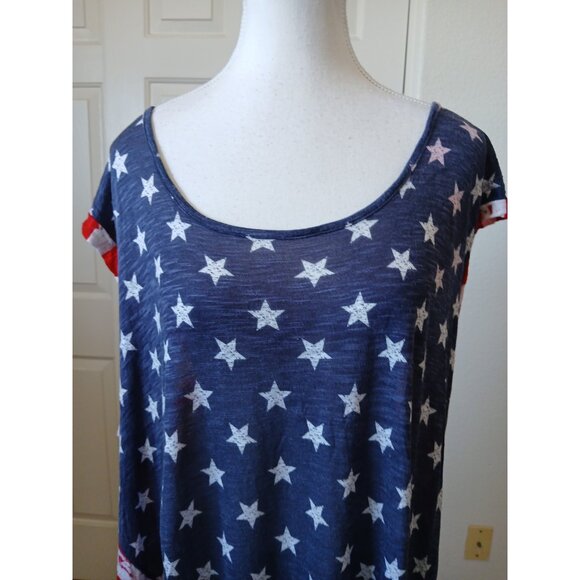 Lane Bryant Wpmens Tank Top Stars & Stripes Red White and Blue Patriotic 22/24 - Picture 6 of 13